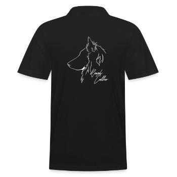 Rough Collie Profil Hunde Hund Wilsigns - Männer Poloshirt - Schwarz - Hinten - Kai (181cm)