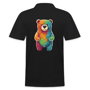 Cool coloré ours gommeux ours brun ours Animal - Polo Homme - noir - Dos - Kai (181cm)