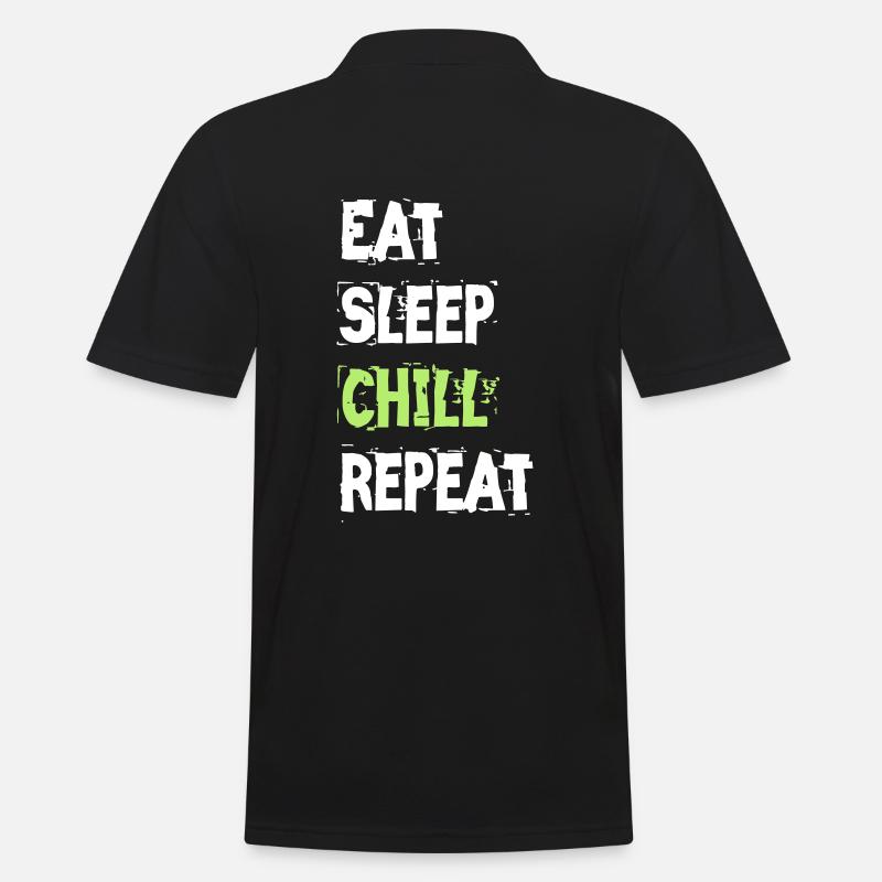 Chillen - Männer Poloshirt - Schwarz