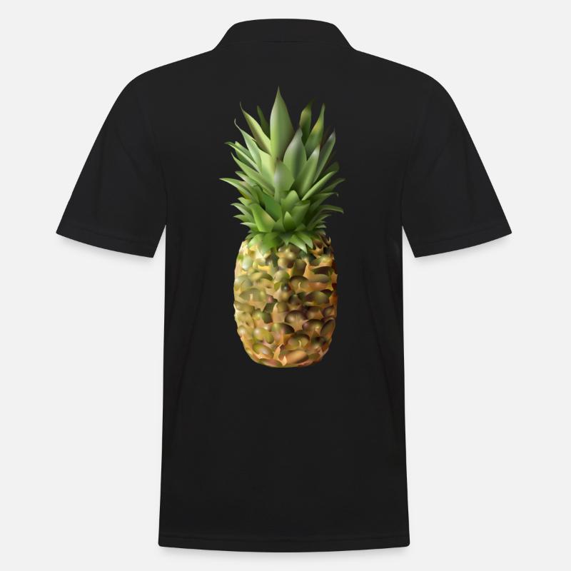 Ananas - Männer Poloshirt - Schwarz