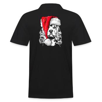 Père Noël American Cocker Spaniel Chiens de Noël - Polo Homme - noir - Dos - Kai (181cm)