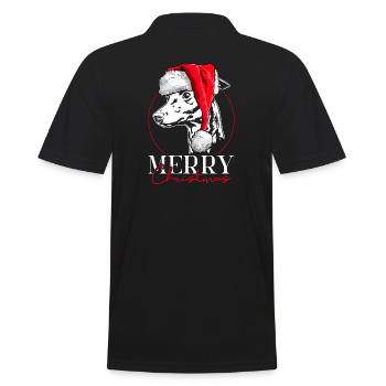 ITALIAN WIND CHIME Merry Christmas Wilsigns - Men's Polo Shirt - black - Back - Kai (181cm)