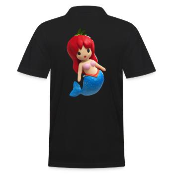 Sirène aux fraises - Polo Homme - noir - Dos - Kai (181cm)