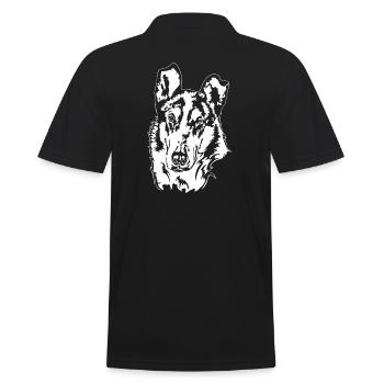 Collie à poil court Portrait chiens chien Wilsigns - Polo Homme - noir - Dos - Kai (181cm)