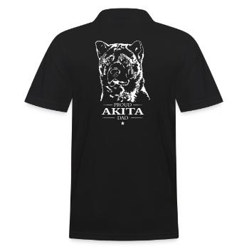 Fier Akita Papa Chien Chien Akita Inu Wilsigns - Polo Homme - noir - Dos - Kai (181cm)