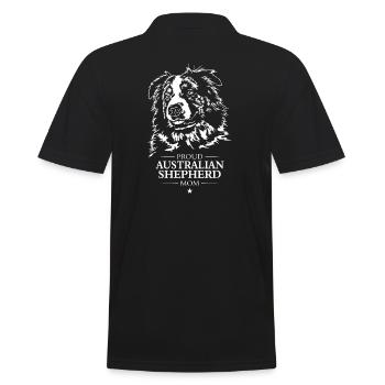 Australian Shepherd Mom Dog Dog Wilsigns - Men's Polo Shirt - black - Back - Kai (181cm)