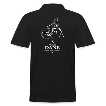 Dane Dad Dog Dog Great Dane Wilsigns - Men's Polo Shirt - black - Back - Kai (181cm)