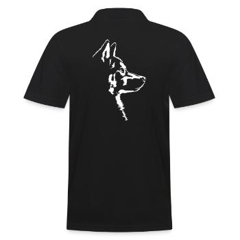Husky chien chien Sibérien Husky Wilsigns - Polo Homme - noir - Dos - Kai (181cm)