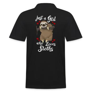 Paresseux Juste Une Fille Esprit Animal Paresseux - Polo Homme - noir - Dos - Kai (181cm)