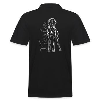 Ungarischer VIZSLA Portrait Wilsigns Jagdhund Jagd - Männer Poloshirt - Schwarz - Hinten - Kai (181cm)