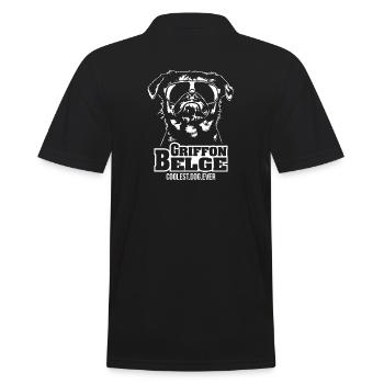 GRIFFON BELGE coolest dog ever Hundespruch Hunde - Männer Poloshirt - Schwarz - Hinten - Kai (181cm)