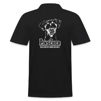 Deutscher PINSCHER coolster Hund Hundespruch Hunde - Männer Poloshirt - Schwarz - Hinten - Kai (181cm)