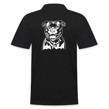 Staffordshire Bull Terrier Portrait Chiens Wilsigns - Polo Homme - noir - Dos - Kai (181cm)