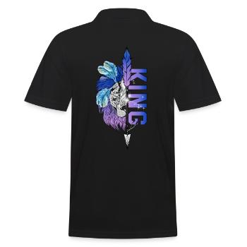 Lion King - Queen Coupledesign Saint Valentin - Polo Homme - noir - Dos - Kai (181cm)