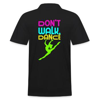 Do not go, Dancing - Men's Polo Shirt - black - Back - Kai (181cm)