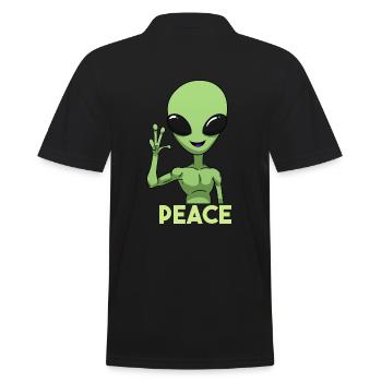 Signe de paix extraterrestre - Polo Homme - noir - Dos - Kai (181cm)