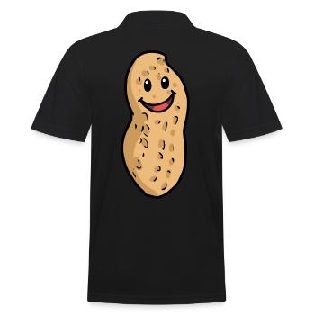 Happy Peanut Peanuts Nut Nuts Emotion - Polo Homme - noir - Dos - Kai (181cm)