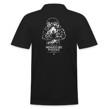Miniature Poodle Mom Dog Miniature Poodle Wilsigns - Men's Polo Shirt - black - Back - Kai (181cm)
