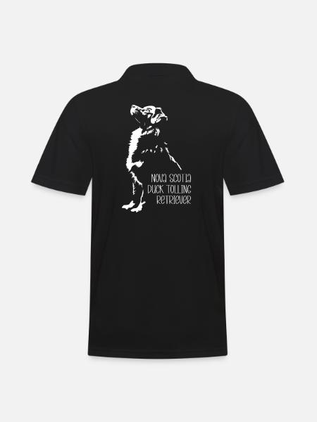Nova Scotia Duck Tolling Retriever Silhouet Hond - Mannen poloshirt - zwart