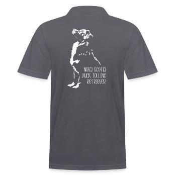 Nouvelle-Écosse Duck Tolling Retriever Silhouette Chien - Polo Homme - charbon - Dos - Nico (186cm)