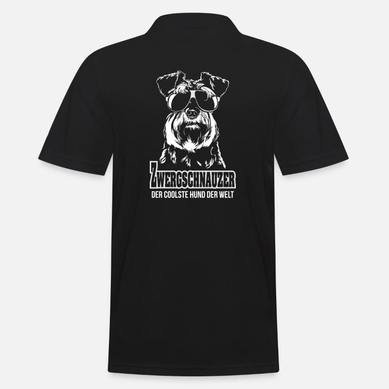 ZWERGSCHNAUZER coolster Hund Wilsigns Hundespruch - Männer Poloshirt - Schwarz