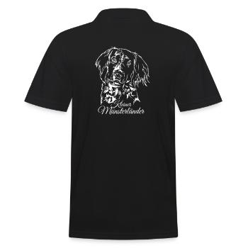 KLEINER MÜNSTERLÄNDER Hund Jagd Jagdhunde Wilsigns - Männer Poloshirt - Schwarz - Hinten - Kai (181cm)