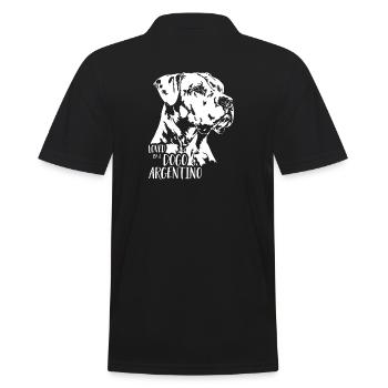 Aimé par un chien Dogo Argentino disant Wilsigns - Polo Homme - noir - Dos - Kai (181cm)