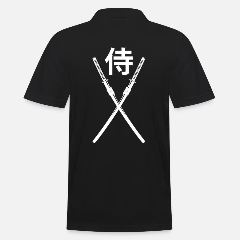 Schwert - Samurai - Männer Poloshirt - Schwarz