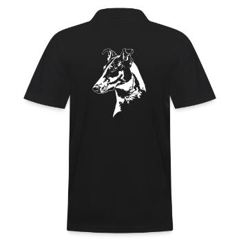 KURZHAAR COLLIE Portrait Hund Hunde Wilsigns - Männer Poloshirt - Schwarz - Hinten - Kai (181cm)