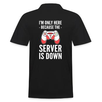 Lustiger Spieler Professioneller Videospieler - Männer Poloshirt - Schwarz - Hinten - Kai (181cm)