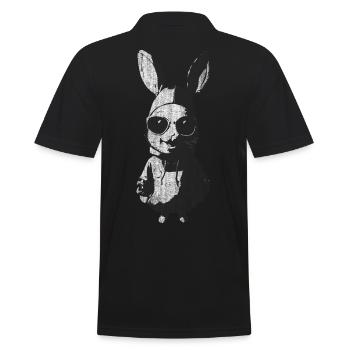 Drôle Lapin Drôle - Polo Homme - noir - Dos - Kai (181cm)