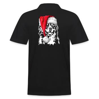 Chien de montagne de Santa Bernese Chiens de Noël Wilsigns - Polo Homme - noir - Dos - Kai (181cm)