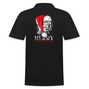 Père Noël BARBET Joyeux Noël Chiens Wilsigns - Polo Homme - noir - Dos - Kai (181cm)