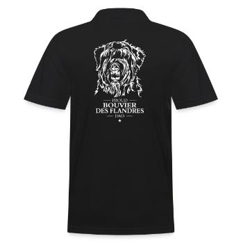 Bouvier des Flandres Papa Chien Chien Wilsigns - Polo Homme - noir - Dos - Kai (181cm)