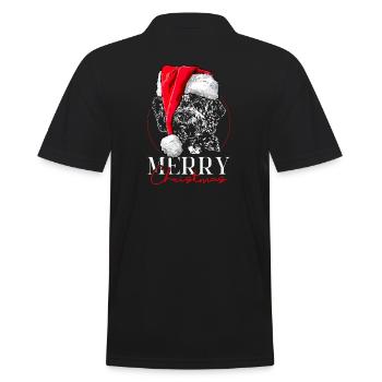 Santa DOODLE Joyeux Noël Chiens Wilsigns - Polo Homme - noir - Dos - Kai (181cm)