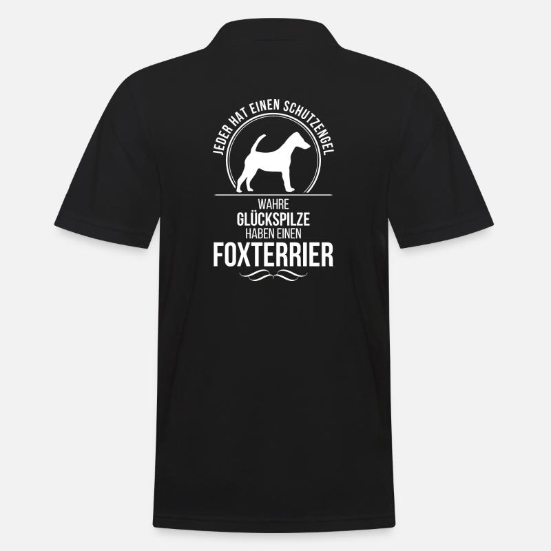 FOXTERRIER Glatthaar Schutzengel Wilsigns Jagdhund - Männer Poloshirt - Schwarz