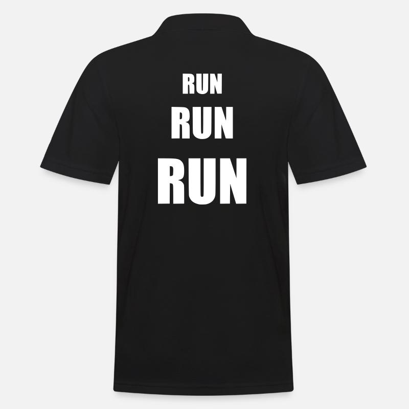 Run run run - Polo Homme - noir