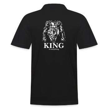 Langhaar Collie King of everything Hunde Wilsigns - Männer Poloshirt - Schwarz - Hinten - Kai (181cm)
