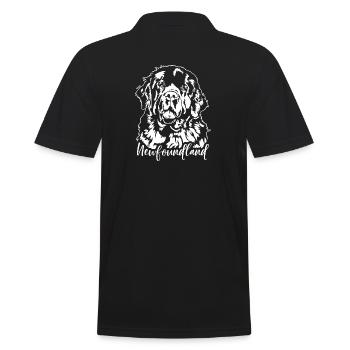Newfoundland Portrait Dog Dogs Wilsigns - Men's Polo Shirt - black - Back - Kai (181cm)