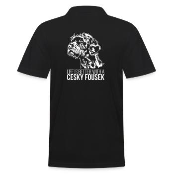 Cesky Fousek la vie est meilleure Dog Wilsigns - Polo Homme - noir - Dos - Kai (181cm)