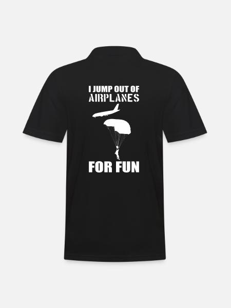 Funny skydiving skydiver - Men's Polo Shirt - black