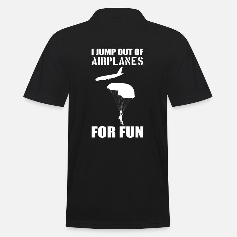 Funny skydiving skydiver - Men's Polo Shirt - black
