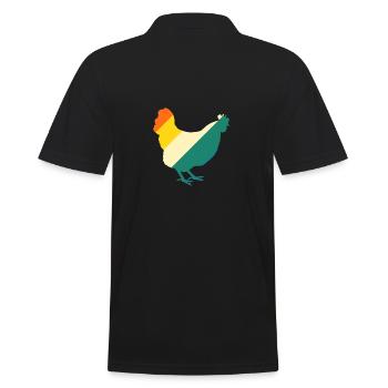 Chickens Hen - Men's Polo Shirt - black - Back - Kai (181cm)