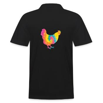Chickens Hen - Men's Polo Shirt - black - Back - Kai (181cm)