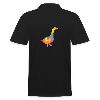 Goose - Men's Polo Shirt - black - Back - Kai (181cm)
