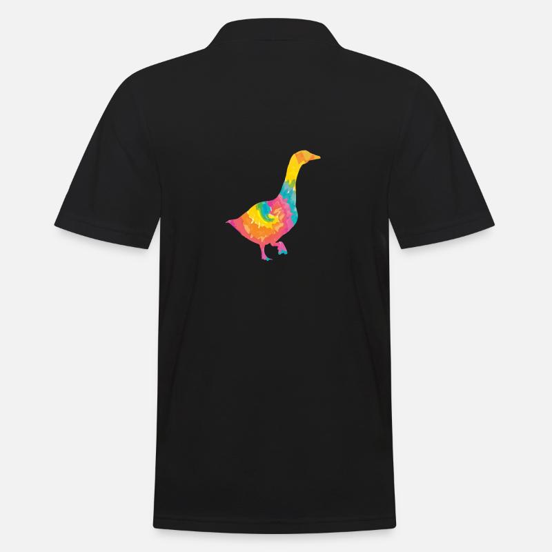 Gans - Männer Poloshirt - Schwarz