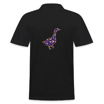 Goose - Men's Polo Shirt - black - Back - Kai (181cm)