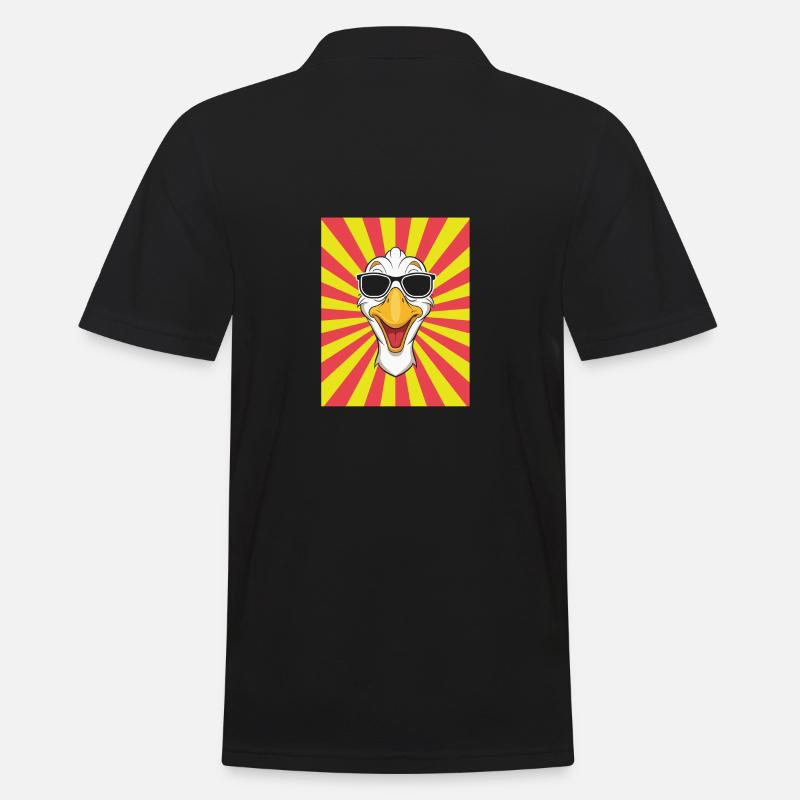 Gans - Männer Poloshirt - Schwarz