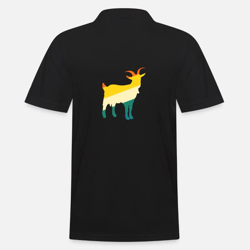 Ziegen - Männer Poloshirt - Schwarz