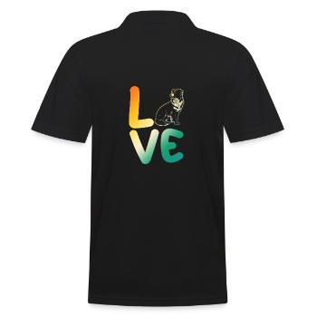 Border Collie - Männer Poloshirt - Schwarz - Hinten - Kai (181cm)